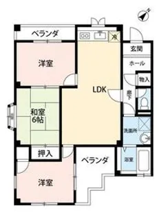 ⑥サントップタウンズ6【1階】の間取り