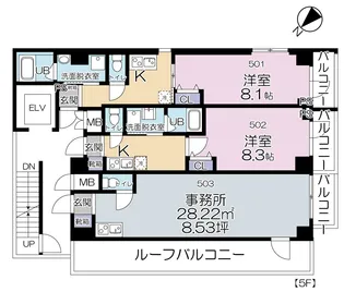 ベーカーズビル横浜【5階】の間取り
