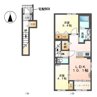 コーポエクセル1【2階】の間取り