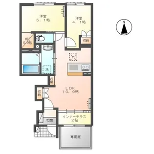 仮)行田市中央スターテラスⅡ・L【1階】の間取り