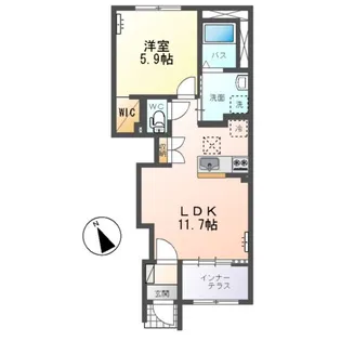 仮)水戸市笠原町新築アパート【1階】の間取り