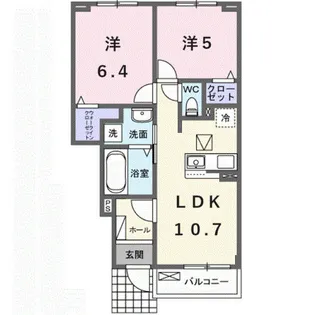 フェリーチェ【102号室】の間取り