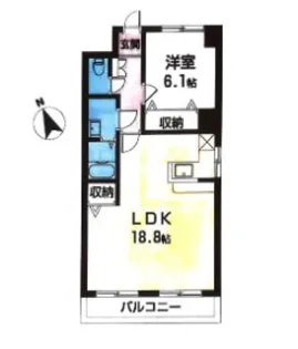 元新マンション【201号室】の間取り