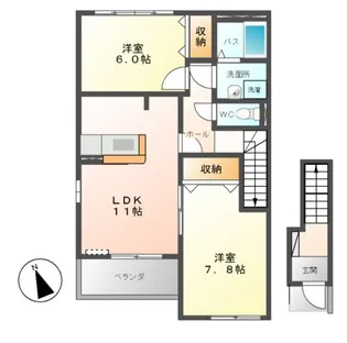 アクアサイド【2階】の間取り