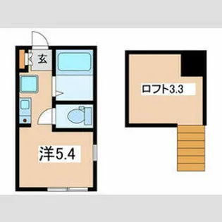 リュミエ安善【1階】の間取り