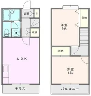 シティハウスαB【103号室】の間取り