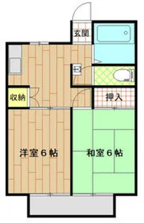 TSハイツA棟【102号室】の間取り