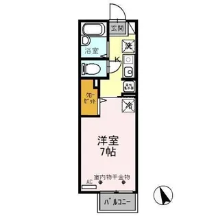宇都宮テックハイツ A【2階】の間取り