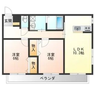 ロード&スカイ【3階】の間取り