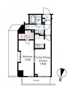 ヴォーガコルテ西小山【802号室号室】の間取り