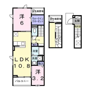 クレードル【3階】の間取り