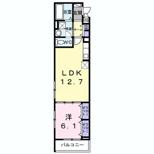 東正雀アパート【3階】の間取り
