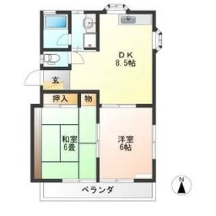 さくらコーポ3【2階】の間取り