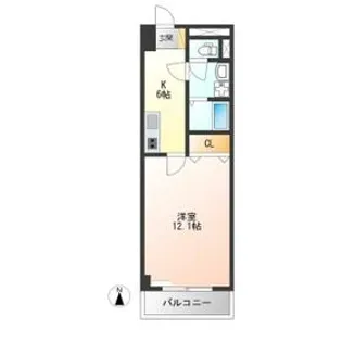 LOTUS MARSH元今泉【8階】の間取り