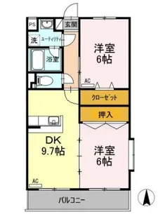 サン ルミエール【101号室】の間取り