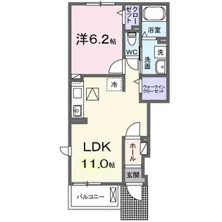 ベルグレイス【1階】の間取り