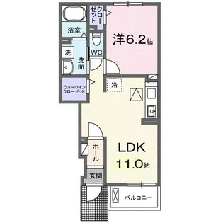 ベルグレイス【1階】の間取り