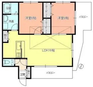 OPUSⅢ【A203号室】の間取り