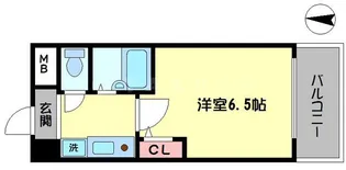 HOPE CITY天神橋【2階】の間取り