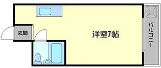 ハイツ長柄【201号室】の間取り
