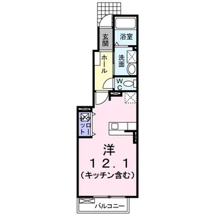 レ・グリード ユー【1階】の間取り