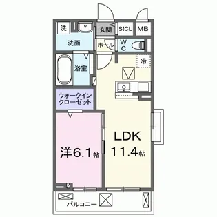 ベルアージュ【1階】の間取り