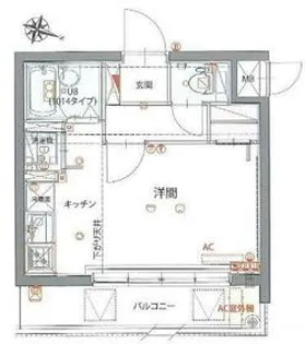 GENOVIA仲池上green wall【5階】の間取り