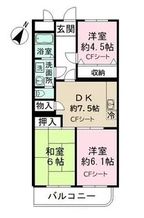 L−FLAT【302号室号室】の間取り