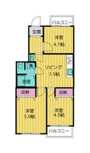 セントラルパレス【202号室】の間取り