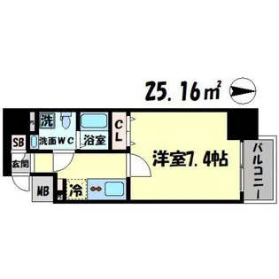 リンクス大阪城SOUTHレジデンス【502号室】の間取り