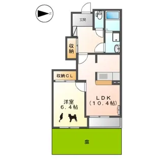 パークヒルズ城土【1階】の間取り