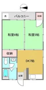 小峰ハイツ【2階】の間取り