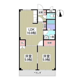 サウス・フォレストA【2階】の間取り