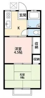 鶴岡ハイツ【2階】の間取り