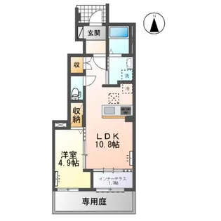 木曽川町門間南屋敷新築アパート【1階】の間取り