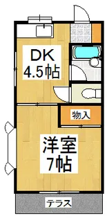 エレガンス中里【1階】の間取り