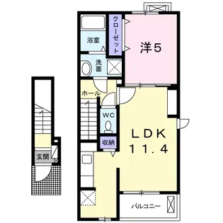 イズムユウB【2階】の間取り