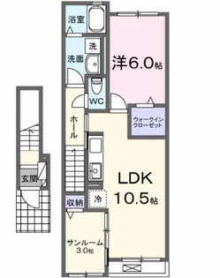 パラディーゾ【2階】の間取り