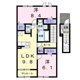 オコトベース A【2階】の間取り
