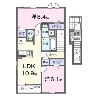 オコトベース A【2階】の間取り