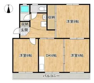積志ハイツ【301号室】の間取り