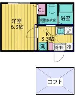 ベル・セゾン生田【2階】の間取り