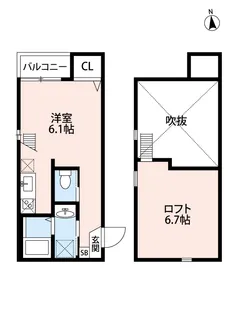 CASTILLOいのはな(カスティージョイノハナ)【2階】の間取り