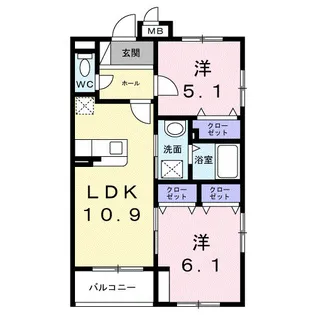 リバープレッソ【4階】の間取り