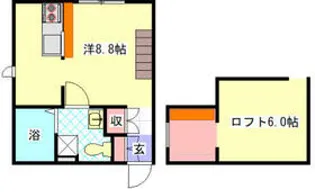 Camellia寺前【202号室】の間取り