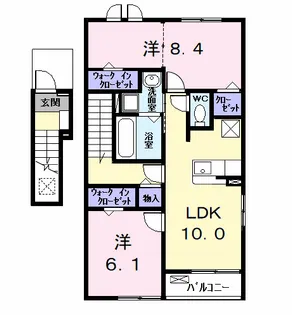 ウイングKⅦ【2階】の間取り