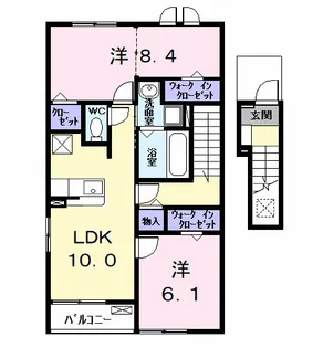 ウイングKⅦ【2階】の間取り