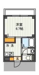 第60シンエイビル【305号室】の間取り