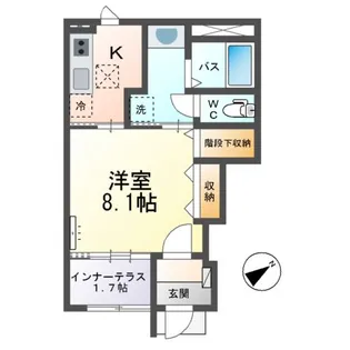 ブリリアント若宮【1階】の間取り