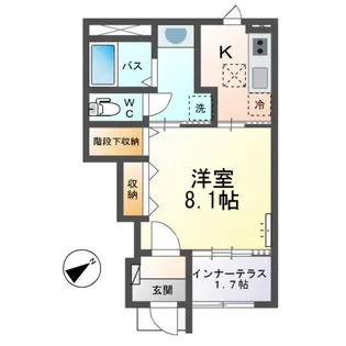 ブリリアント若宮【1階】の間取り